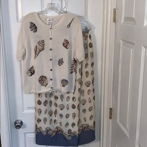 Susan Bristol skirt and sweater